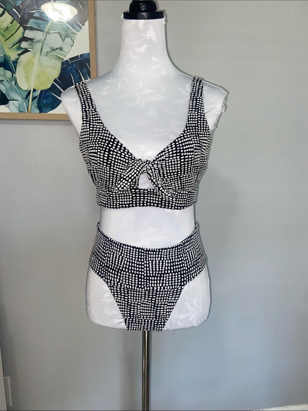 Aerie textured scoop high waist cheeky bikini